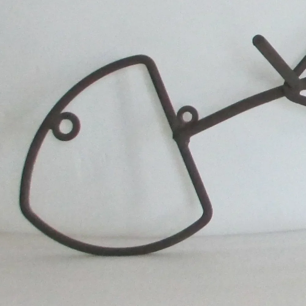 RUSTIC WROUGHT IRON COAT HOOK WALL RACK
